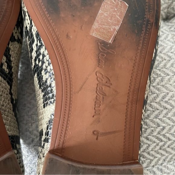 ❌SOLD ❌Sam Edelman Leather Snakeskin Flat Mules Women's size 9 - Picture 7 of 9